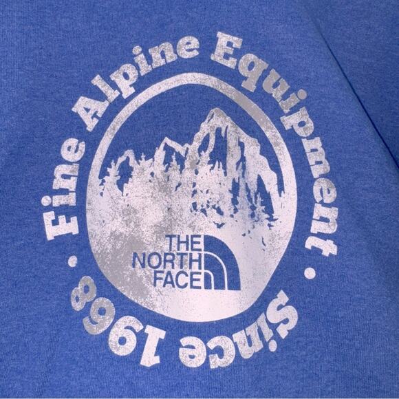 Men’s The North Face Pullover Hooded Sweatshirt Hoodie Blue size Medium - Picture 1 of 5